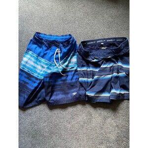 Speedo Two Men’s blue stripped bathing suit.